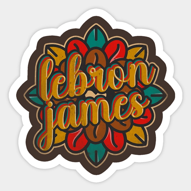 Lebron James Sticker by Testeemoney Artshop